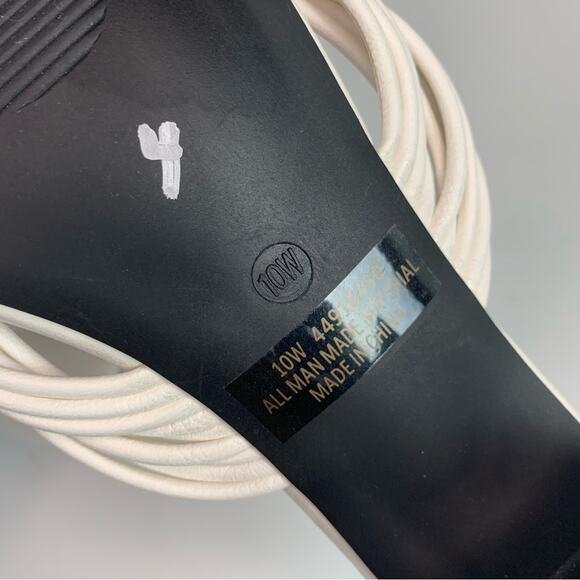 C Comfort White Twist Slide Heeled Sandals - Picture 6 of 7